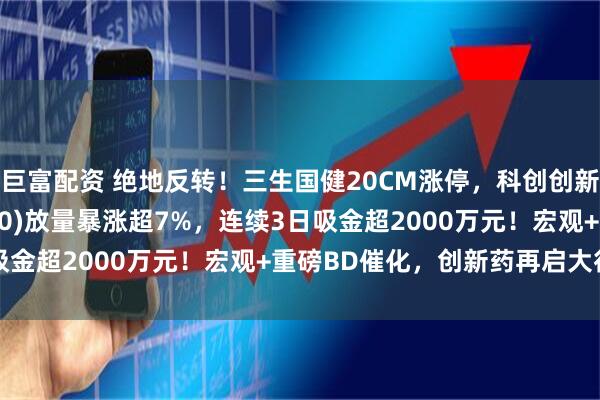 巨富配资 绝地反转!三生国健20CM涨停,科创创新药ETF汇添富(589120)放量暴涨超7%,连续3日吸金超2000万元!宏观+重磅BD催化,创新药再启大行情?