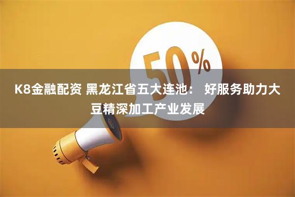 K8金融配资 黑龙江省五大连池： 好服务助力大豆精深加工产业发展