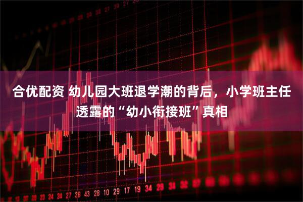 合优配资 幼儿园大班退学潮的背后，小学班主任透露的“幼小衔接班”真相